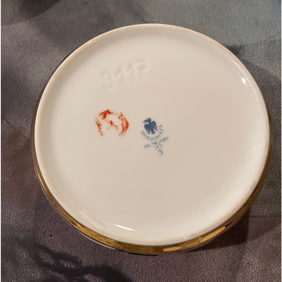 SZASZ HOLLOHAZA PORELAIN ASHTRAY-ENDRE SZASZ-SIGNED-HUNGARY - Picture 2 of 4